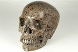 Polished, Brown Wavellite Skull #199606-2